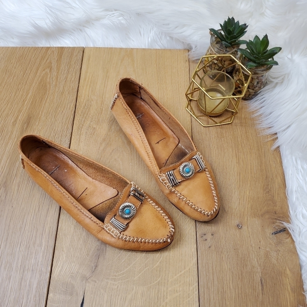 Tan Leather Flats